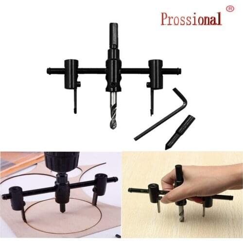 DIY Adjustable Circle Hole Cutter - 120/200mm Aircraft Type Cutter Hole Opener Steel Alloy Wood Circle Saw Drill Bit