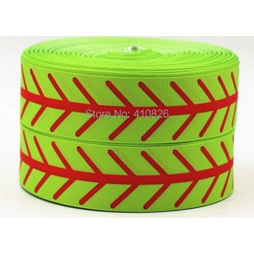 Q&N /OEM 1.5inch 38mm 150325003 Softball Printed Grosgrain Ribbon 50yds/roll Free Shipping