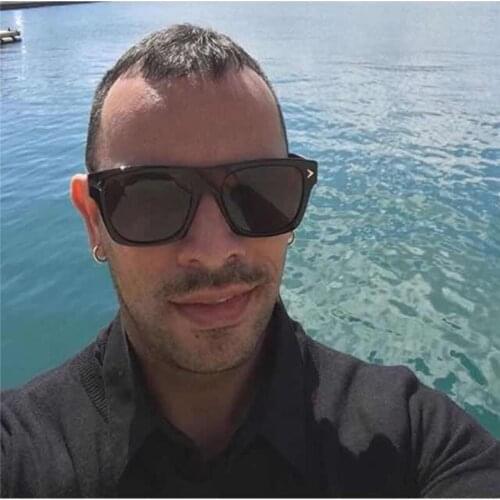 Luxury Brand Designer Square Women Men Sunglasses Arrow Star Black Sun Glasses Oversized Full Frame Retro Vintage UV400