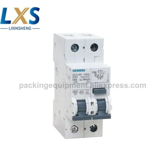 Siemens Protection Circuit Breaker Residual Current AC 30mA 4P 6KA C16 5SU93461CN16 Mini Circuit Breaker