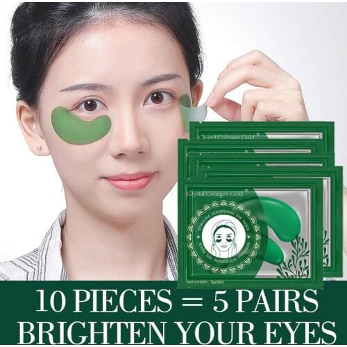 Seaweed Firming Eye Mask Eye Patches for the Eyes Crystal Green Masks Anti Aging Dark Circle Puffiness Collagen Eyelid Patch New
