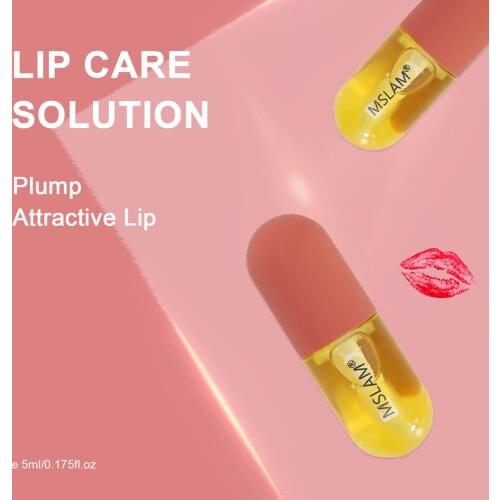MSLAM Lip Care Serum Lip Plumper Repairing Reduce Lip Mask Fine Lines Increase Reduce Fine Lines Moisturizing Lip Care TSLM1 5ml