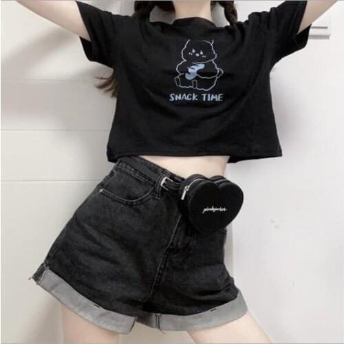 Spring Summer New Women T shirt Cute Print Short Sleeve Round Neck Women Tops Casual Slim Fit Female T-shirt