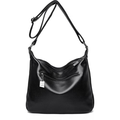 Retro Women Handbag Ladies Crossbody Messenger Bags High Quality PU Leather Female Zipper Shoulder Bag