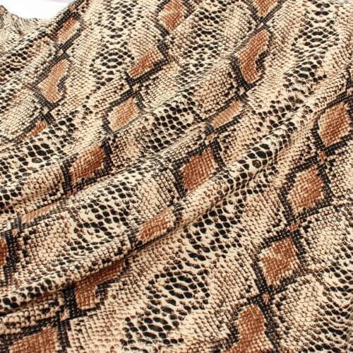 Snake Printed Soft Spandex Fabric Stretchy Leotard Sportwear Making Material Sold By Yard