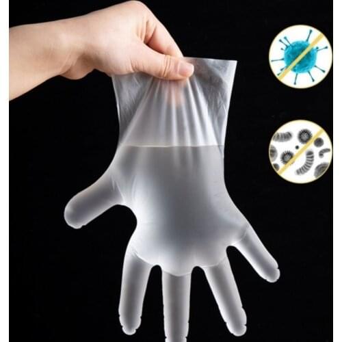 100PCS Disposable Latex Glove and Powder-free Transparent Vinyl Gloves Are Suitable for Home Food Processing Laboratory Work Etc
