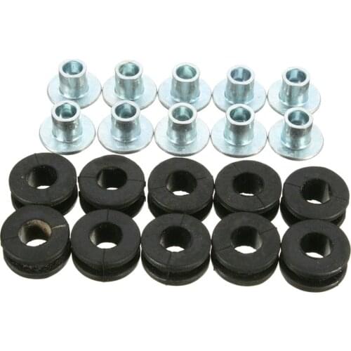 10x Motorcycle Rubber Grommets Bolts Cushion Kit For Honda Yamaha Suzuki Fairing
