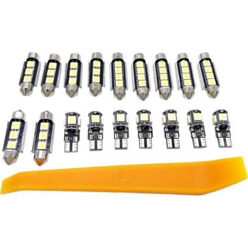 18 Pcs Canbus No Error LED Lamp Car Bulbs Interior Package Kit For 2004-2010 BMW X3 E83 Map Dome Trunk Door Plate Light