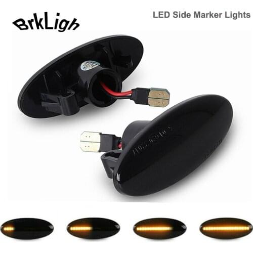 2x LED Dynamic Side Marker Wing Indicator Light Turn Signal Lamp For Nissan X-Trail Cube Tiida Micra March Leaf Note Pick Pixo
