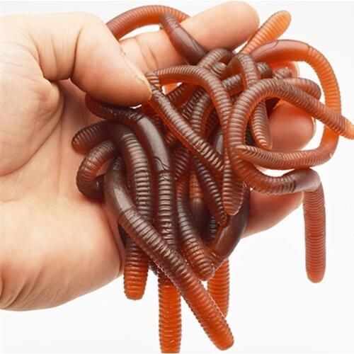 5pcs/lot 16cm Simulation Earthworm Soft PVC Artificial funny toys For Halloween Party Favors Decoration Novelty & Gag Toys