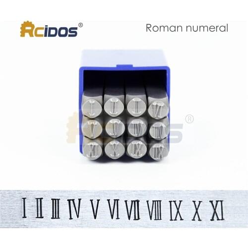 3mm/ 6mm Roman numerals steel stamp letters,Rome digital Steel word punch stamp,12pcs/box