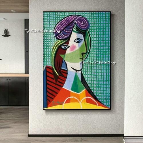 Abstract woman Modern Painting Handmade Oil painting Home Decoration Frameless Wall Art Picasso Canvas Picture for Home Design