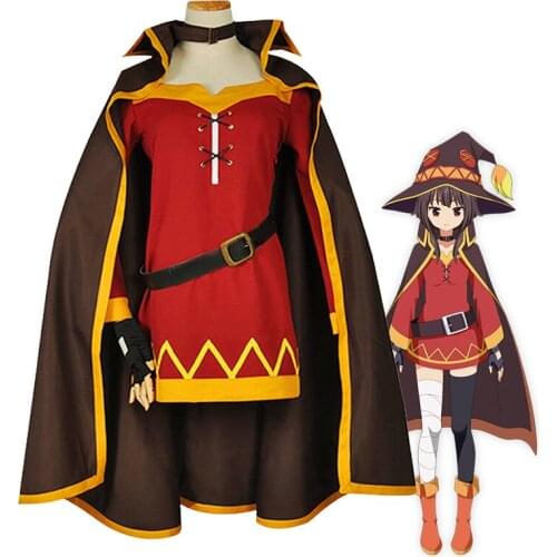 Anime Kono Subarashii Sekai Ni Shukufuku Wo Megumin Cosplay Costume Aqua Role Play Uniforms Women Men Halloween Party Costumes