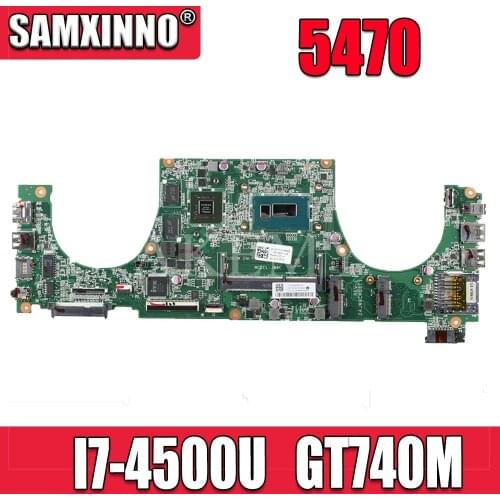 DAJW8CMB8E1 14-5470 Laptop motherboard For DELL Vostro 5470 original mainboard I7-4500U GT740M