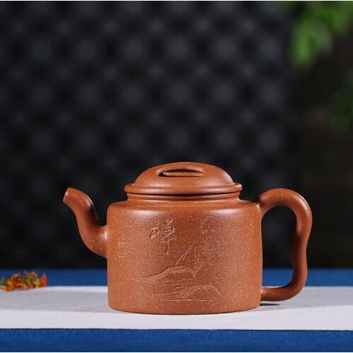 Pot of rhyme sea purple clay ore all pure hand down the slope mud barrels cattle GaiHu tea wholesale sale the teapot