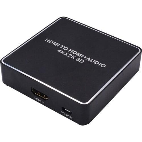 Kebidu New HDMI Audio extractor Converter 4K x 2K HDMI to HDMI + Optical TOSLINK SPDIF+3.5mm Stereo Audio Extractor High Quality