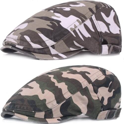 Men’s Camouflage Cap Berets Hat Outdoor Travel Visor Hats Casual Newsboy Caps HATCS0385