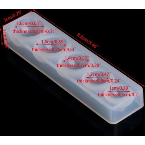 Round Cabochon Silicon Mold Resin Jewelry Necklace Pendant Mould Tools DIY Craft R58E