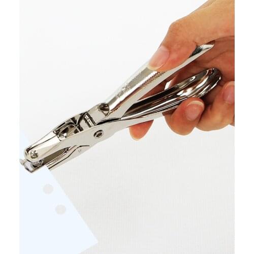 Metal Hole Punchers Single Hole Punch Paper Puncher Ticket For School Home Office ,5 Sheet Capacity, Silver