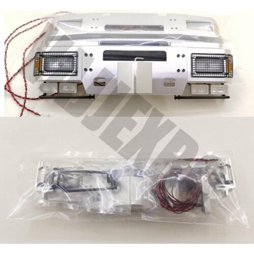 Remote Control Truck Metal Bumper with Light for Remote Control 1/14 Truck Tractor JX MAN F2000