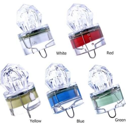 Mini LED Waterproof Fishing Bait Light LED Deep Drop Underwater Lure Light Waterproof Fishing Bait Light PVC Material 100*60mm