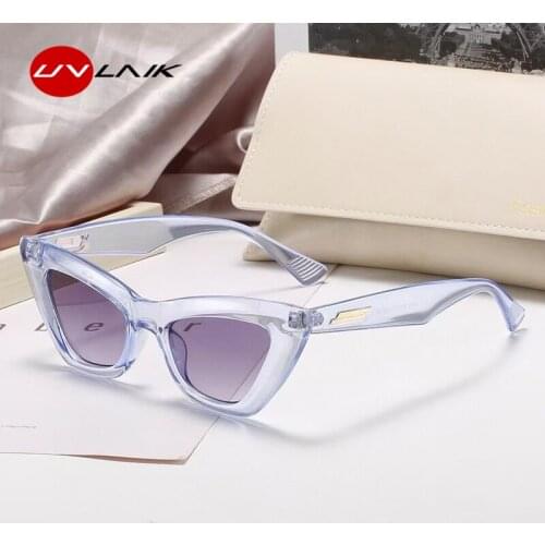UVLAIK Fashion Cat Eye Sunglasses Women Luxury Brand Fashion Large Frame Sun Glasses For Female Trendy Cateye Eyewear UV400