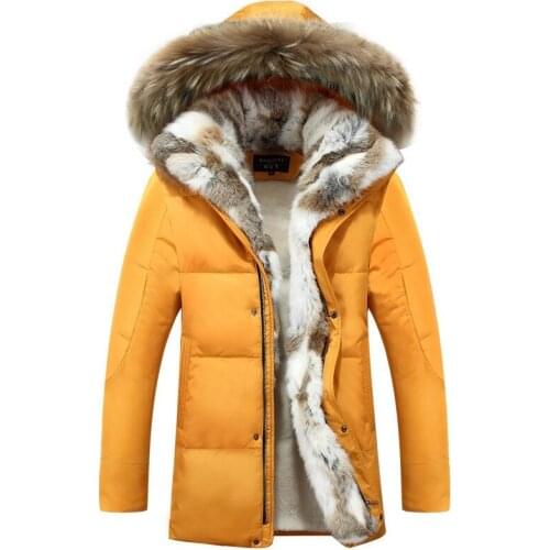 2020 Mens and womens leisure down jacket high quality thick warm warm with Fur hooded parka brand yellow black white S-5XL
