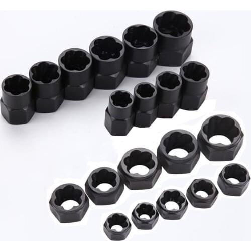 10pcs Damaged Nut Bolt Remover Stud Extractor Set (#1-#10) Metric Broken Bolt Removal Kit