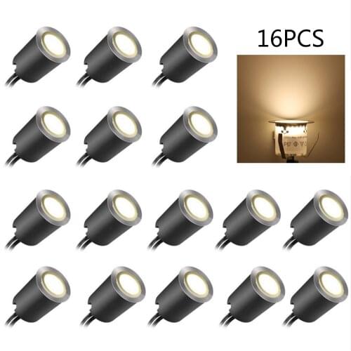 12V LED Deck Light Set IP67 Waterproof Underground Lamp Outdoor Landscape Lighting EU US UK for Yard Garden Pathway Stairs Patio