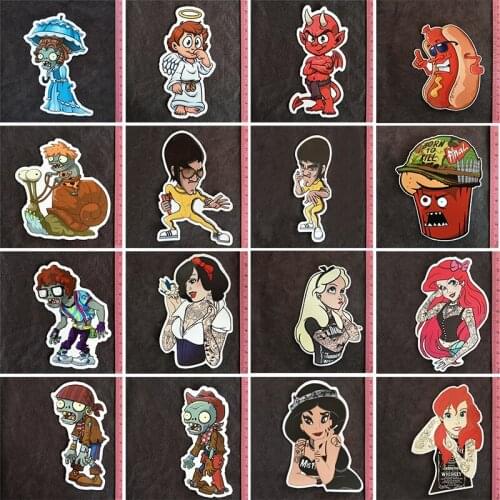 Tattoo Girl Bruce Lee Zombie PVC Stickers Home Decor Fridge Styling Wall Travel Suitcase Graffiti Styling Stickers Buy 3 free 1