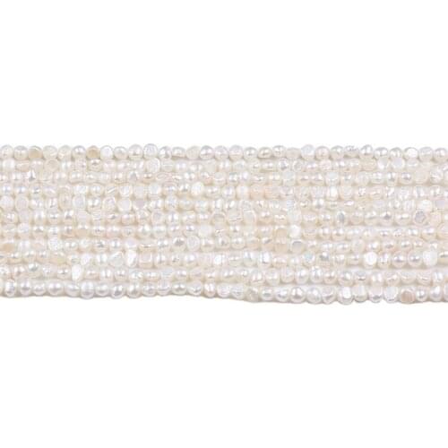 Natural 5-6mm real pearls Freshwater Baroque Shape Pearl strands