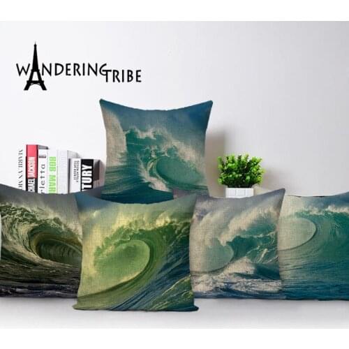 Marine Style Throw Pillow Covers Blue Shabby Chic Cushion Ocean Decor Pillows Case 45 * 45 Customized Linen Pillows Covers
