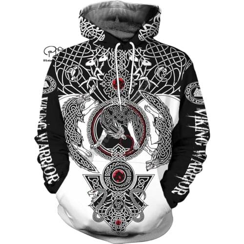 PLstar Cosmos Viking Warrior Tattoo New Fashion Tracksuit casual Colorful 3D Print Hoodie/Sweatshirt/Jacket/Men Women s-6