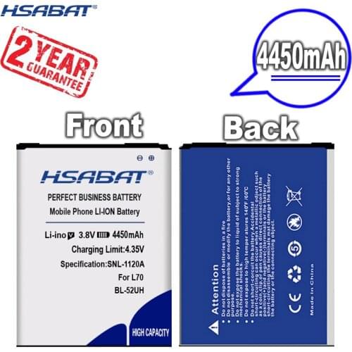 New Arrival [ HSABAT ] 4450mAh BL-52UH Replacement Battery for LG L70 L65 D285 D320 D325 D329 VS876 D280 D320N