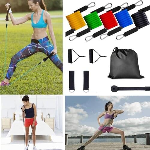Newly Exercise Resistance Bands Set Stackable up to 100 lbs Workout Resistance Tubes for Outdoor Intdoor Sports New