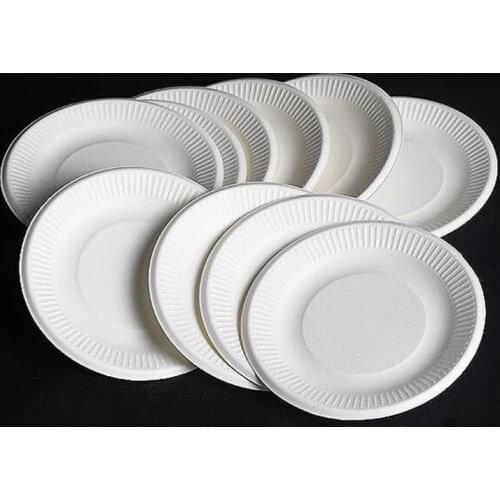 50Pcs Disposable Cake Plates White Party Paper Dish Kids Birthday Baby Shower Wedding BBQ Party Cake Pan White Tableware Supplie