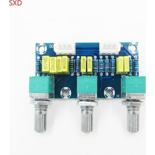 5pcs Passive Tone Board Amplifier Preamp Power Module Low High Sound Adjustment XH-M802 Electonic DIY PCB