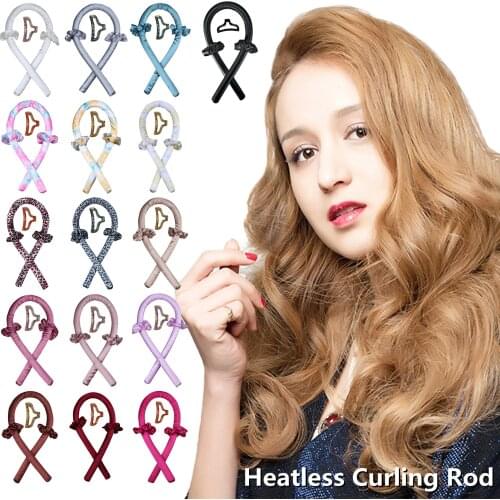 Heatless Curling Rod Headband No Heat Curls Ribbon Hair Rollers Sleeping Soft Headband Hair Curlers DIY Hair Styling Tools