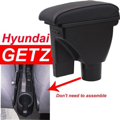 For Hyundai GETZ armrest box universal car center console Getz caja modification double raised with USB No assembly