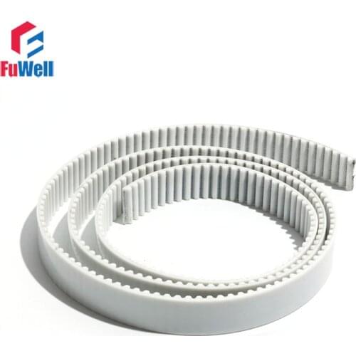 S5M Type Opened Polyurethane Timing Belt 15/20/25mm Width 5mm Teeth Pitch Synchronous Belts White PU Transmission Belt