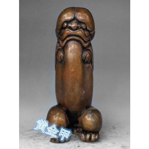 Pure Yang Wei Yaowu brass ornaments decoration studyroomcraft Art Statue Home decoration