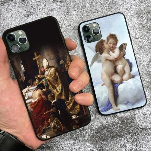 Classical Religious painting Renaissance art For iPhone 6s 7 8 Plus X XR XS 11 12 mini Pro Max silicone Phone case cover shell