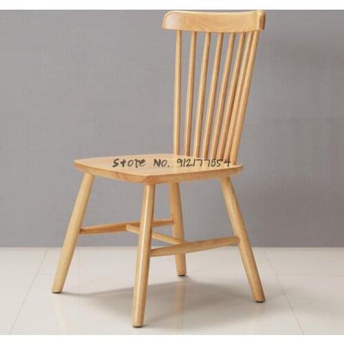Nordic Windsor Chair All Solid Wood Dining Chair Backrest Restaurant Chair Oak Design Simple And Comfortable Home Dining Table S