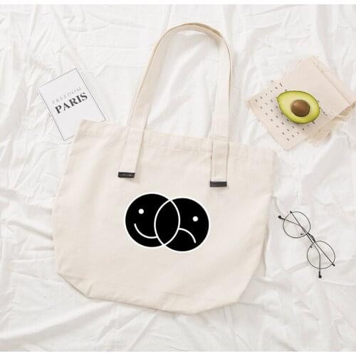 Button Shoulder Bag Canvas Bag Tote Harajuku Large Capacity Canvas Handbags for Women Shopping Foldable High Quality Cloth Bag
