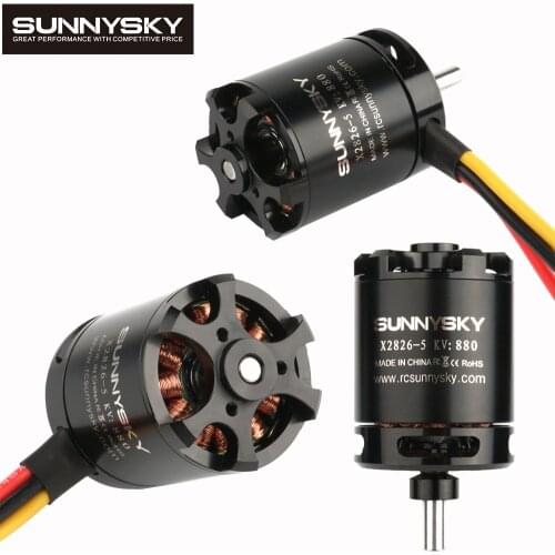 SunnySky X2826 550KV/740KV/880KV/1080KV 3-6S Outrunner External Rotor Brushless Motor For RC Aerobatic 3D Airplane Sailplane Toy