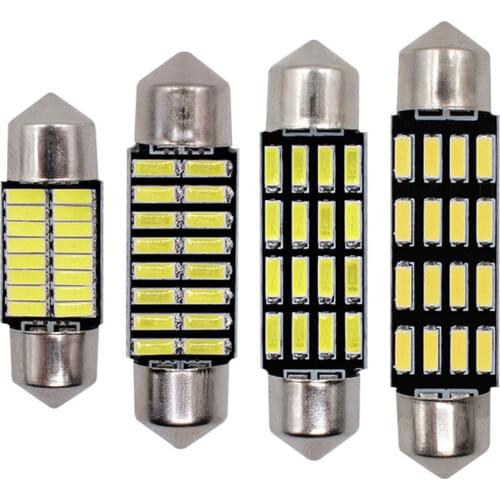 100x Big sales Wholesale Car led festoon 31MM 36MM 39MM 41MM light c5w 16 SMD led 16smd 4014 Auto led bulbs Free shipping
