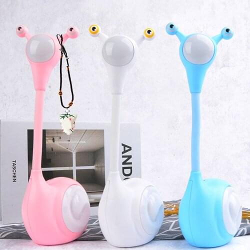 Snail LED Desk Table Lamp USB Rechargeable Touch Dimmable Baby Nursery Light for Child Students Dorm Reading Birthday Party Gift