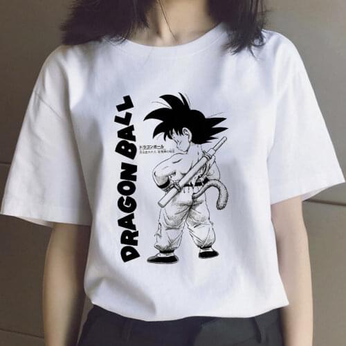 New Dragon Ball T Shirt Women Anime Son Goku Casual Clothes Cartoon Harajuku Kawaii Print Tshirt Femme Street Tee Shirt Dropship