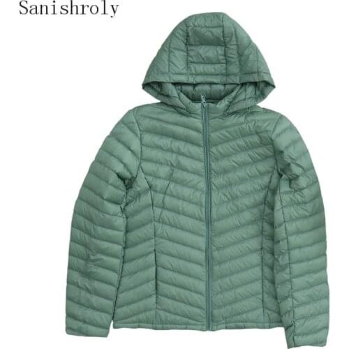 Autumn Winter Women Ultra Light White Duck Down Jacket Parka Female Lightweight Hat Detachable Hooded Coat Outwear Big Size 5XL