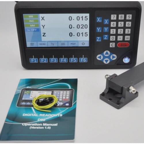 LCD 3 Axis DRO Digital Readout for Connecting Incremental Rotary Encoder